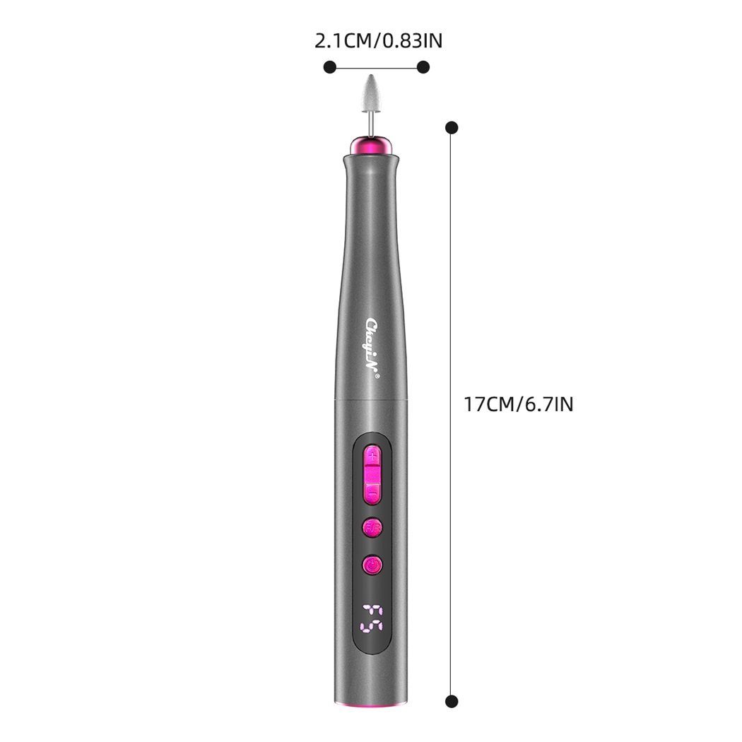 CkeyiN Maniküre-Pediküre-Set 12 In 1 Professionell Elektrische Nagelfräser, 20.000 U/min, 5 Geschwindigkeiten, Digitalanzeige