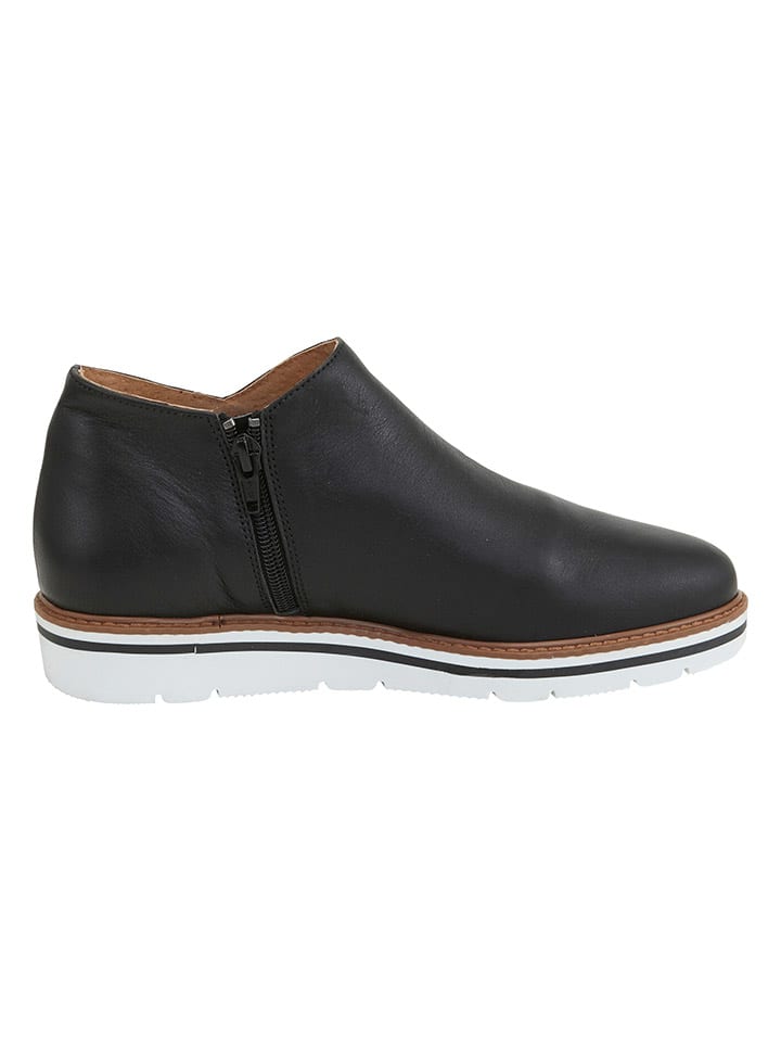 Heine Leder-Ankle-Boots in Schwarz günstig kaufen
