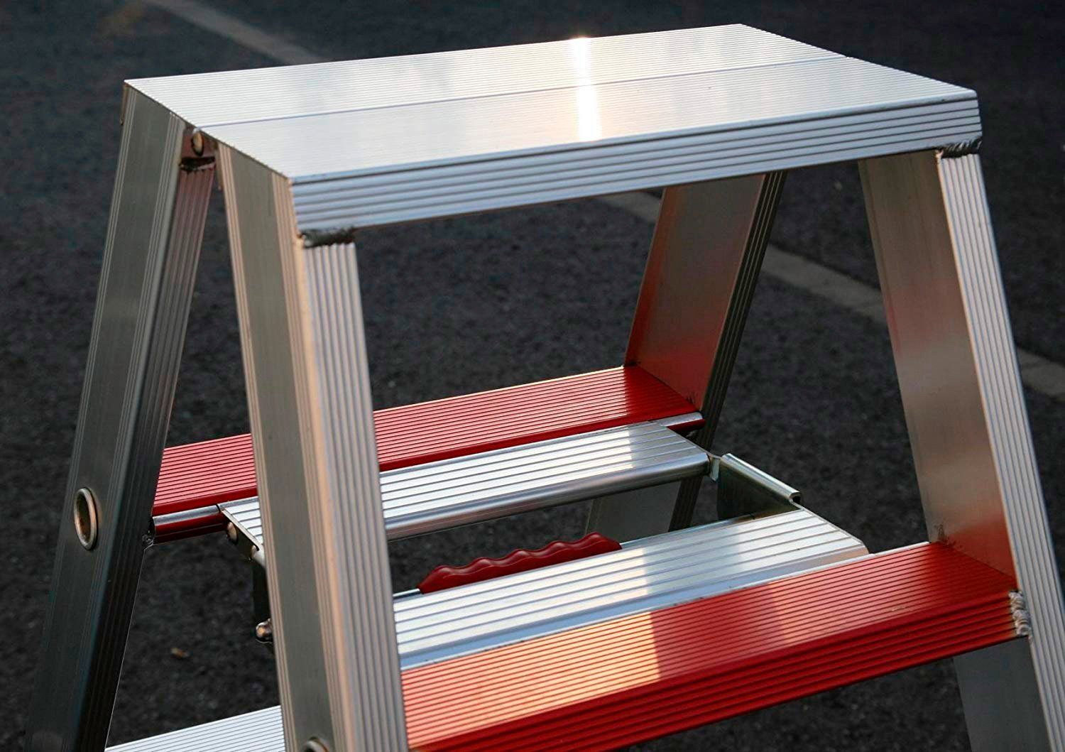 SZ METALL Doppelleiter, Aluminium, 3,75 m, 7-stufig