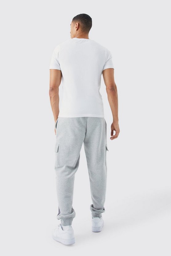 Man Jogginghose mit Cargo-Taschen