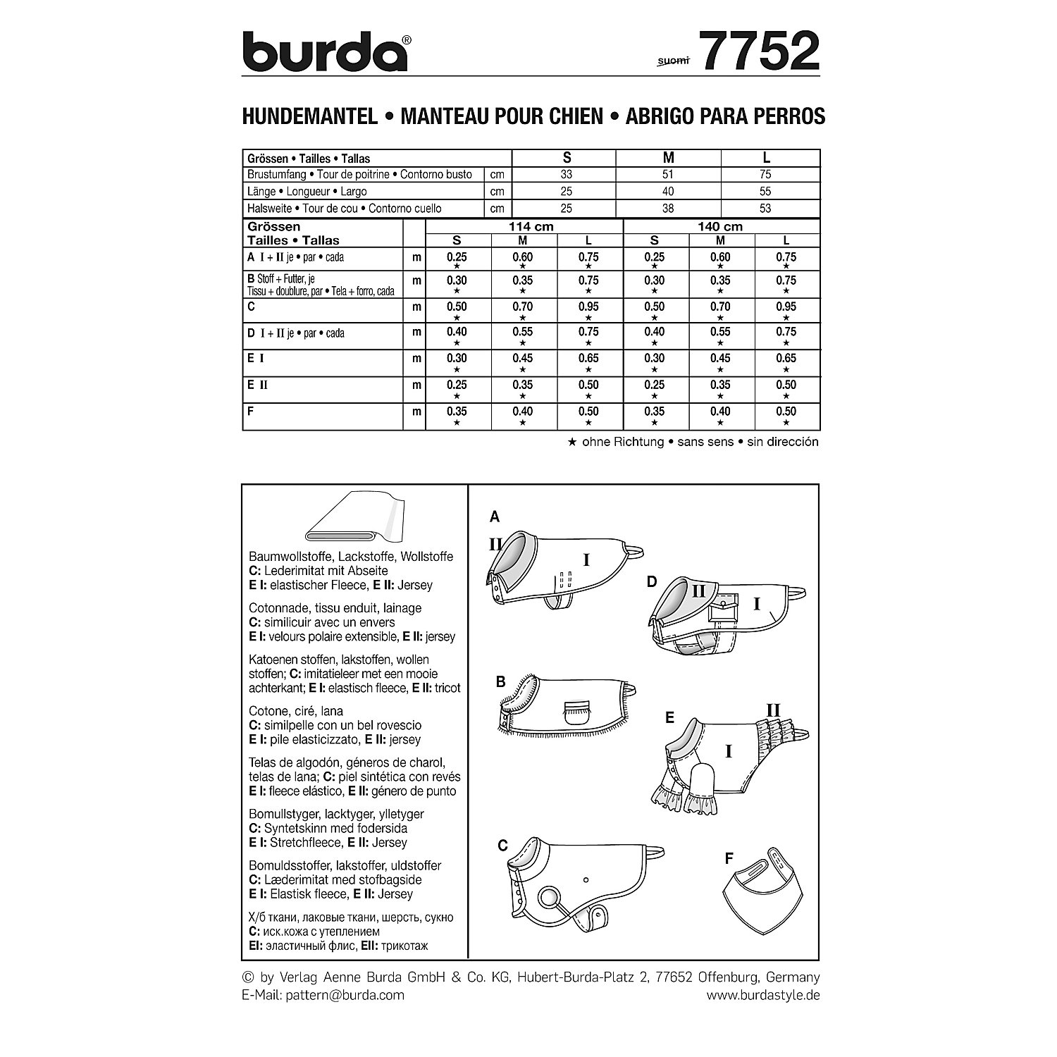burda Schnitt 7752 