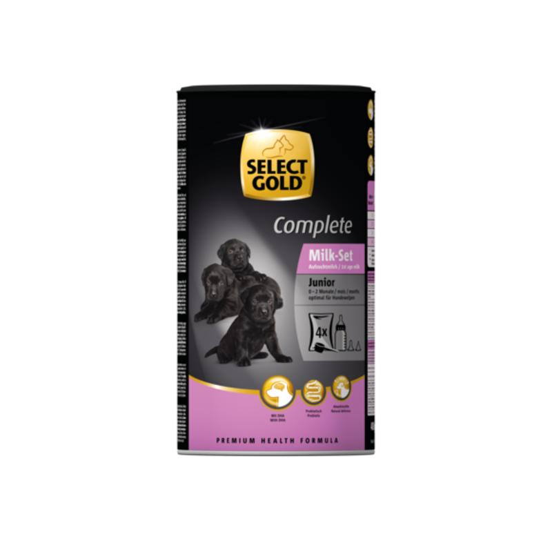 SELECT GOLD Ergänzungsfutter & Aufzucht SELECT GOLD Complete Milk-Set Junior inkl. Milchflasche & Löffel 400g