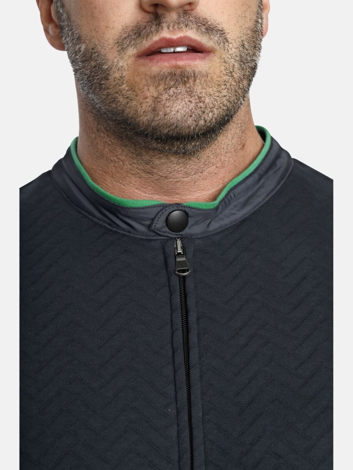 Charles Colby Sweatjacke ANNTHONY in dunkelblau günstig kaufen 3XL