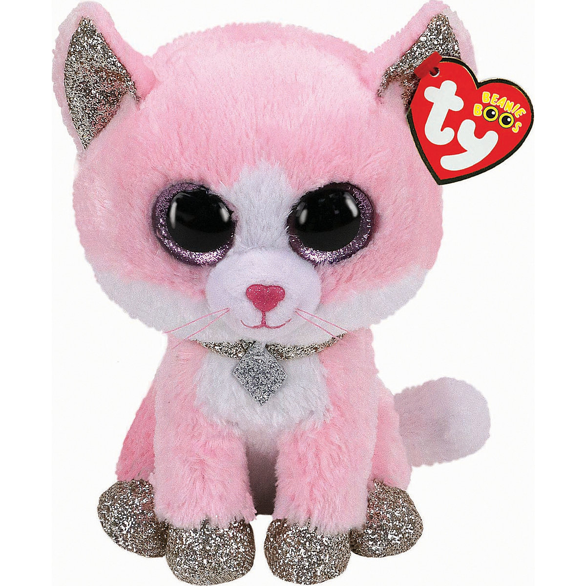 Fiona Pink Cat - Beanie Boos, 15 cm