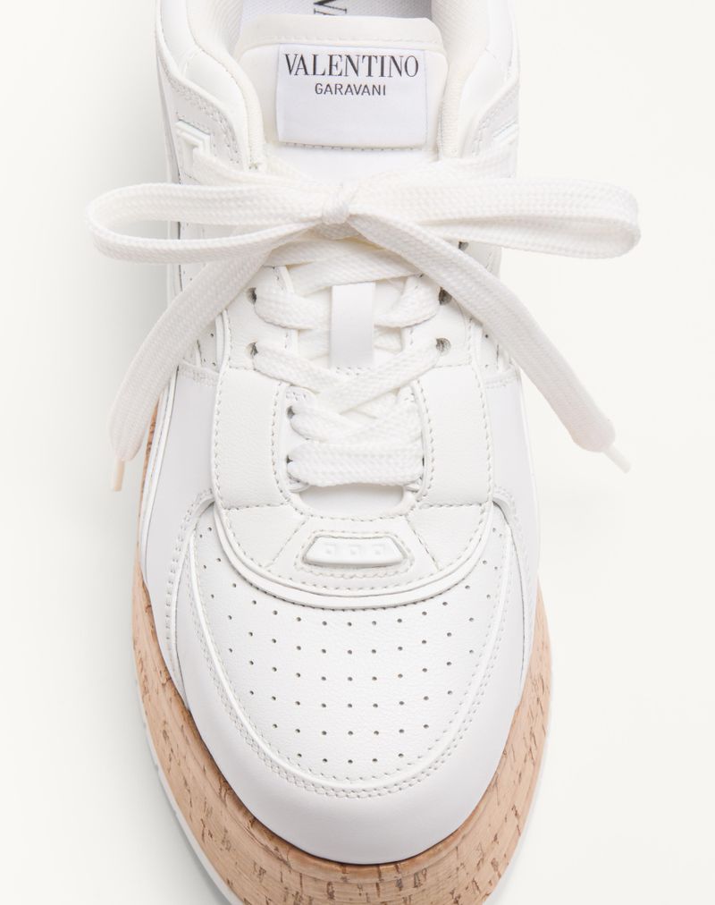 Baskets Freedots XL en cuir de veau et liège