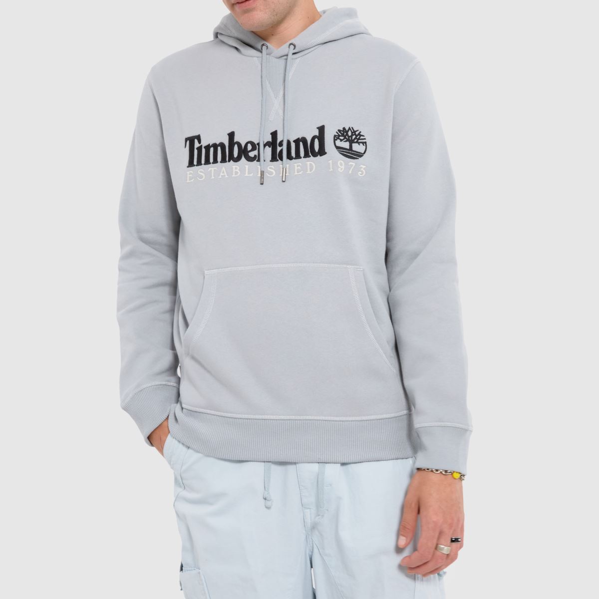 Timberland – Grå huvtröja med 50-årsjubileumsmotiv