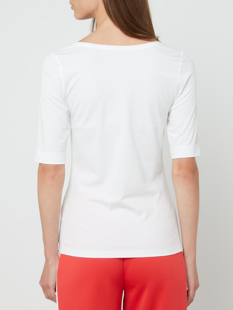 T-Shirt mit 1/2-Arm Modell 'Daily' in weiß