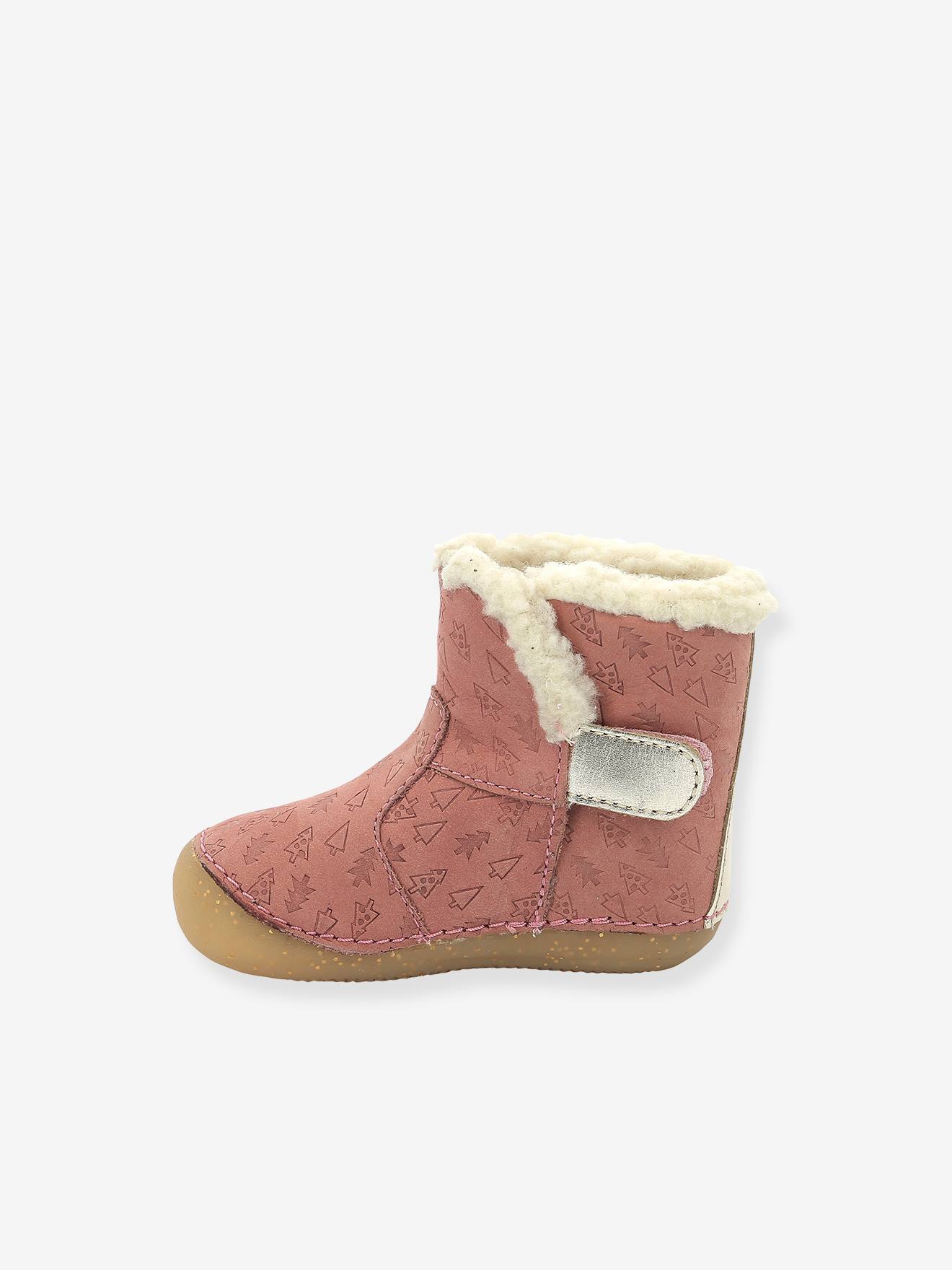 Bottillons fourrés bébé fille So Windy KICKERS® 1ers pas beige