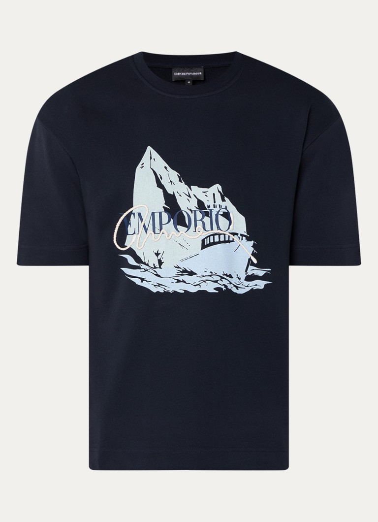 Tricou Emporio Armani cu logo imprimat