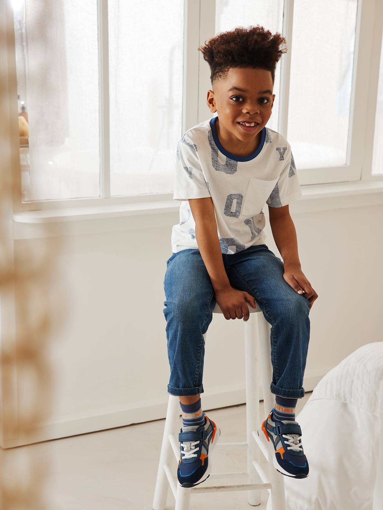 Vertbaudet Kinder Sneakers, Klett & Schnürung - marine