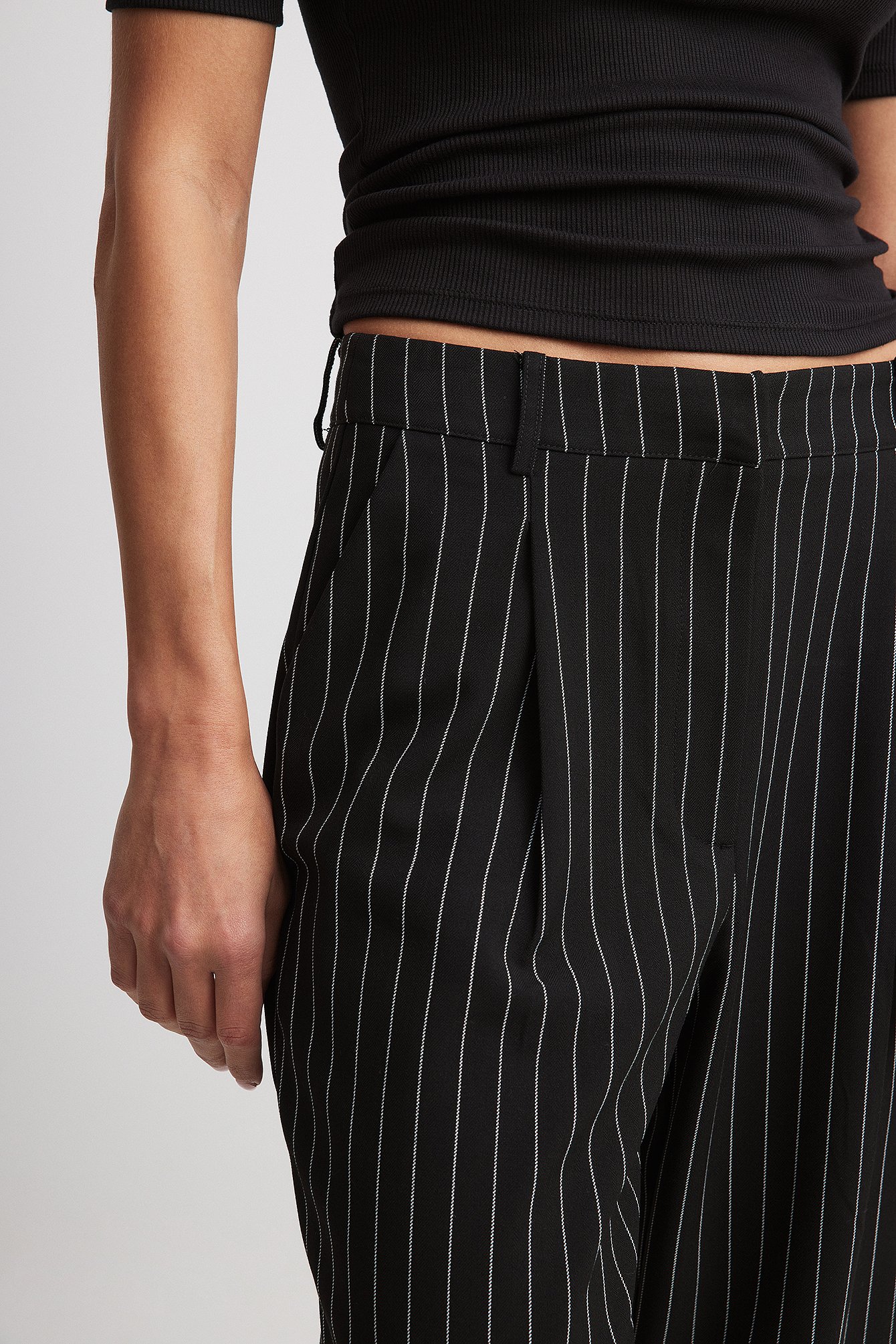 Gestreifte Hose mit hoher Taille