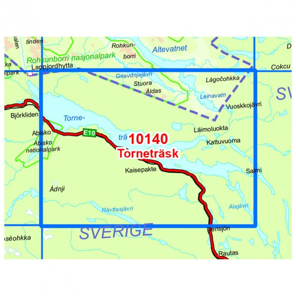 Nordeca - Wander-Outdoorkarte: Torneträsk 1/50 - Wanderkarte