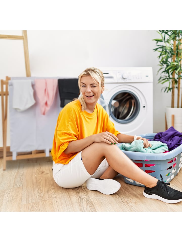 relaxdays Wäschekorb in Weiß/ Natur - (B)74 x (H)71 x (T)42 cm günstig kaufen onesize