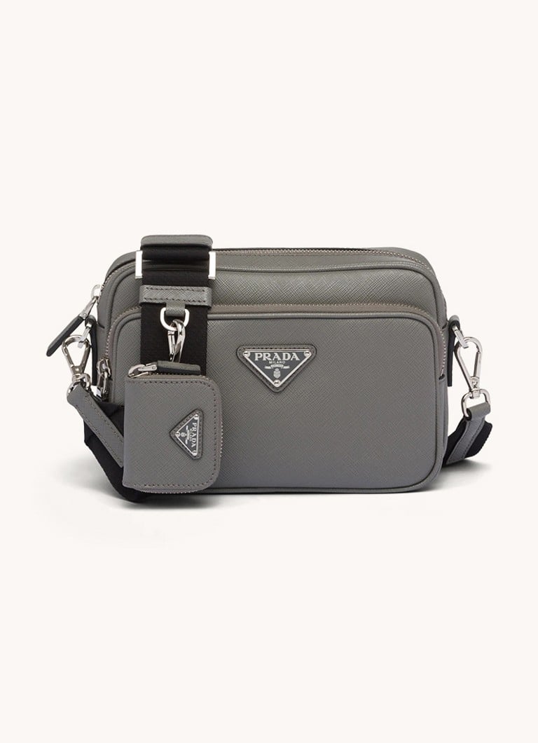 Prada leather shoulder bag with detachable shoulder strap