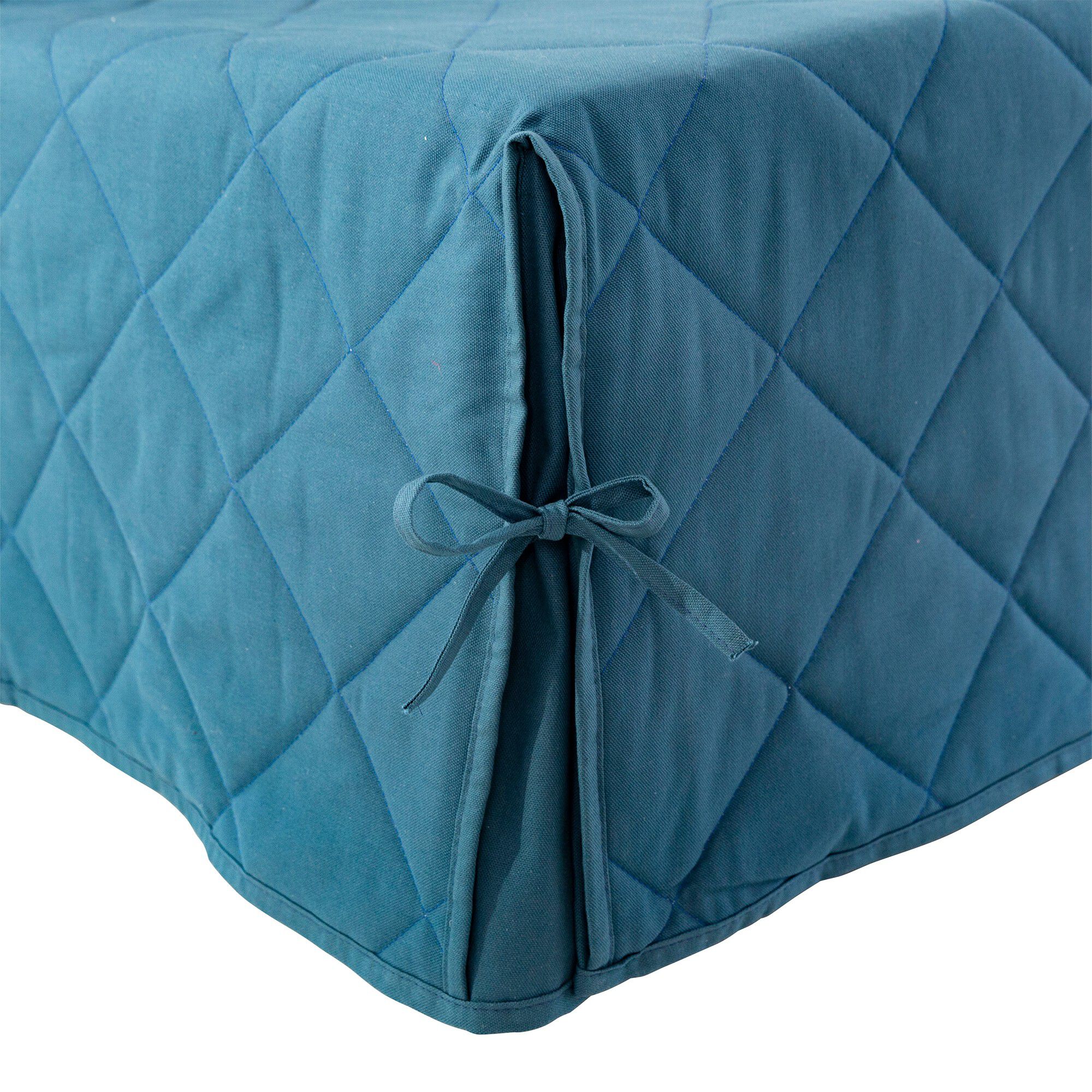 Housse clic-clac standard matelassée coton bachette uni