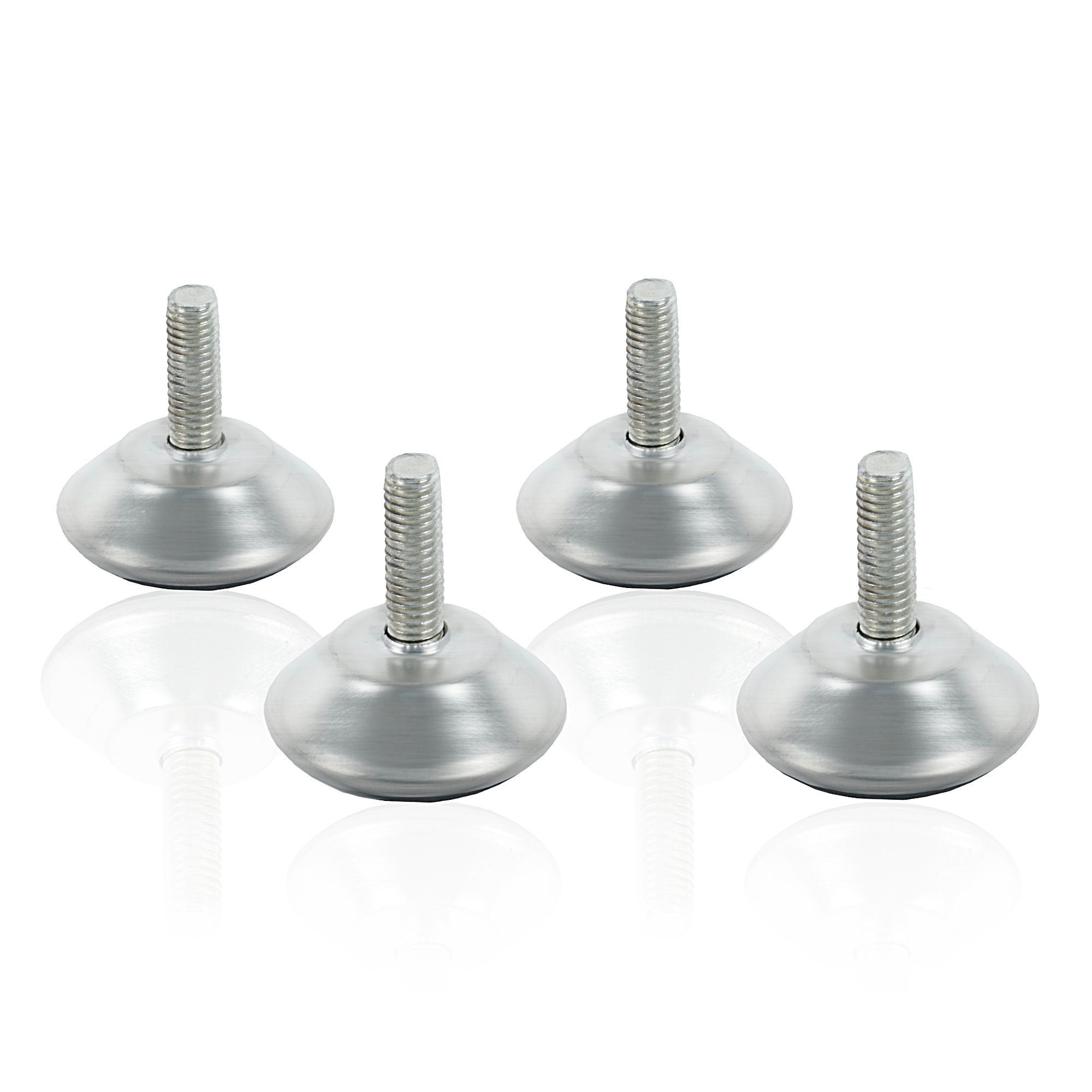 Zelsius Möbelfuß Möbelfüße Ø 40 mm (4 Stück), Gewinde Ø 8 mm, M8, Füße, Verstellbar