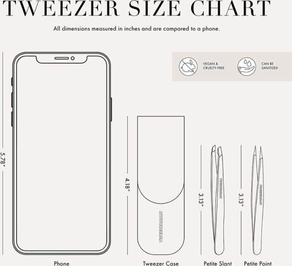 Tweezerman Pinzetten-Set mit Lederetui, geblistet Pinzette