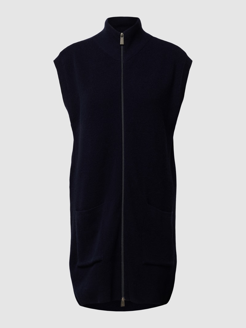 Cardigan im ärmellosen Design in marineblau