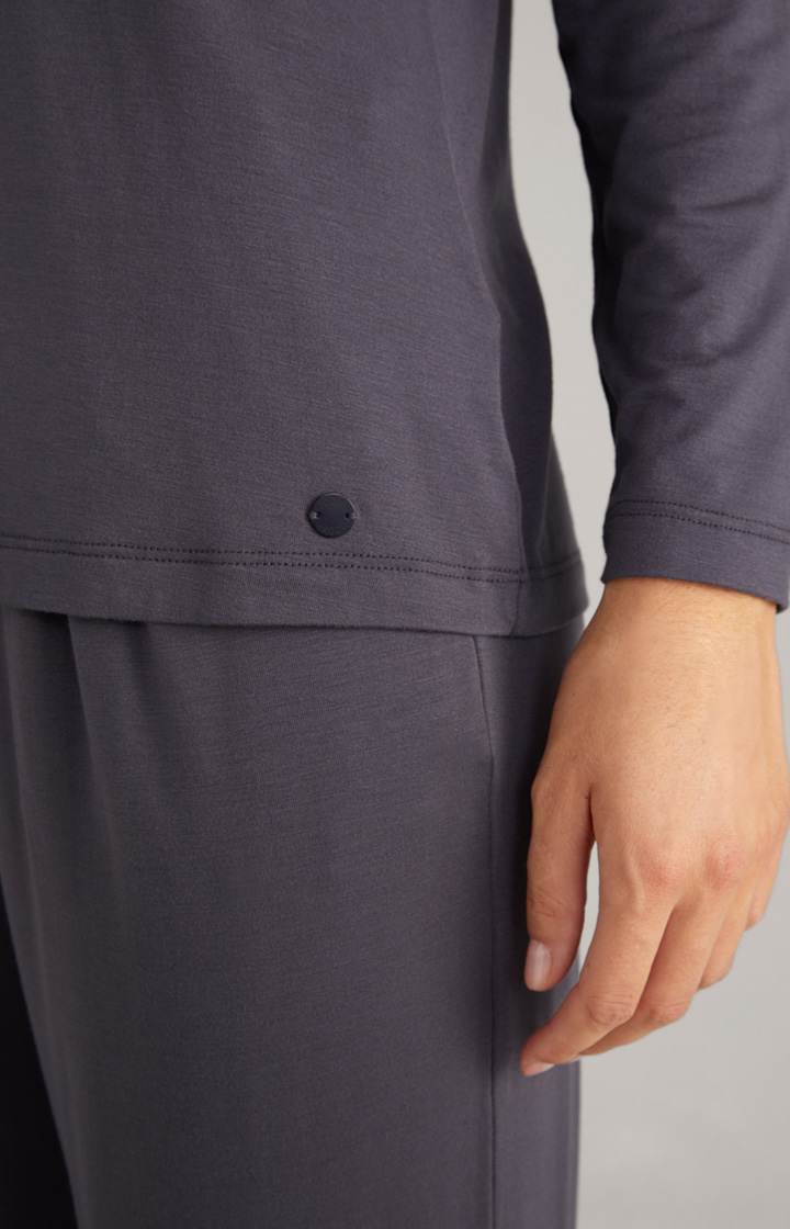 Lounge-Longsleeve in Anthrazit