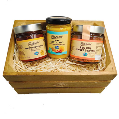 Geschenkset BBQ - Holzkiste