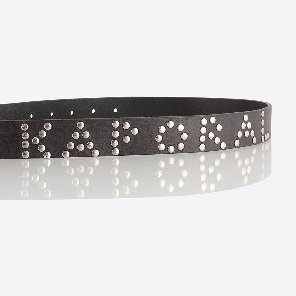 KENDA  Ceinture en cuir noir Femme
