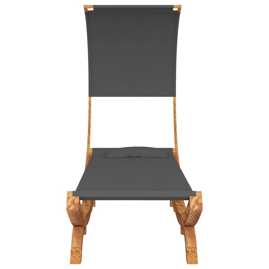 vidaXL Hängematte Hängematte mit Dach 100x216x162cm Bugholz Massiv Anthrazit