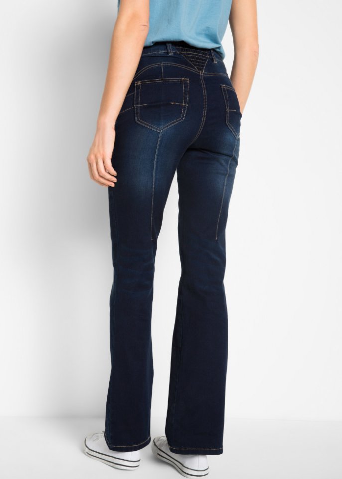Super-Stretch-Push-Up-Jeans mit Bequembund, Bootcut