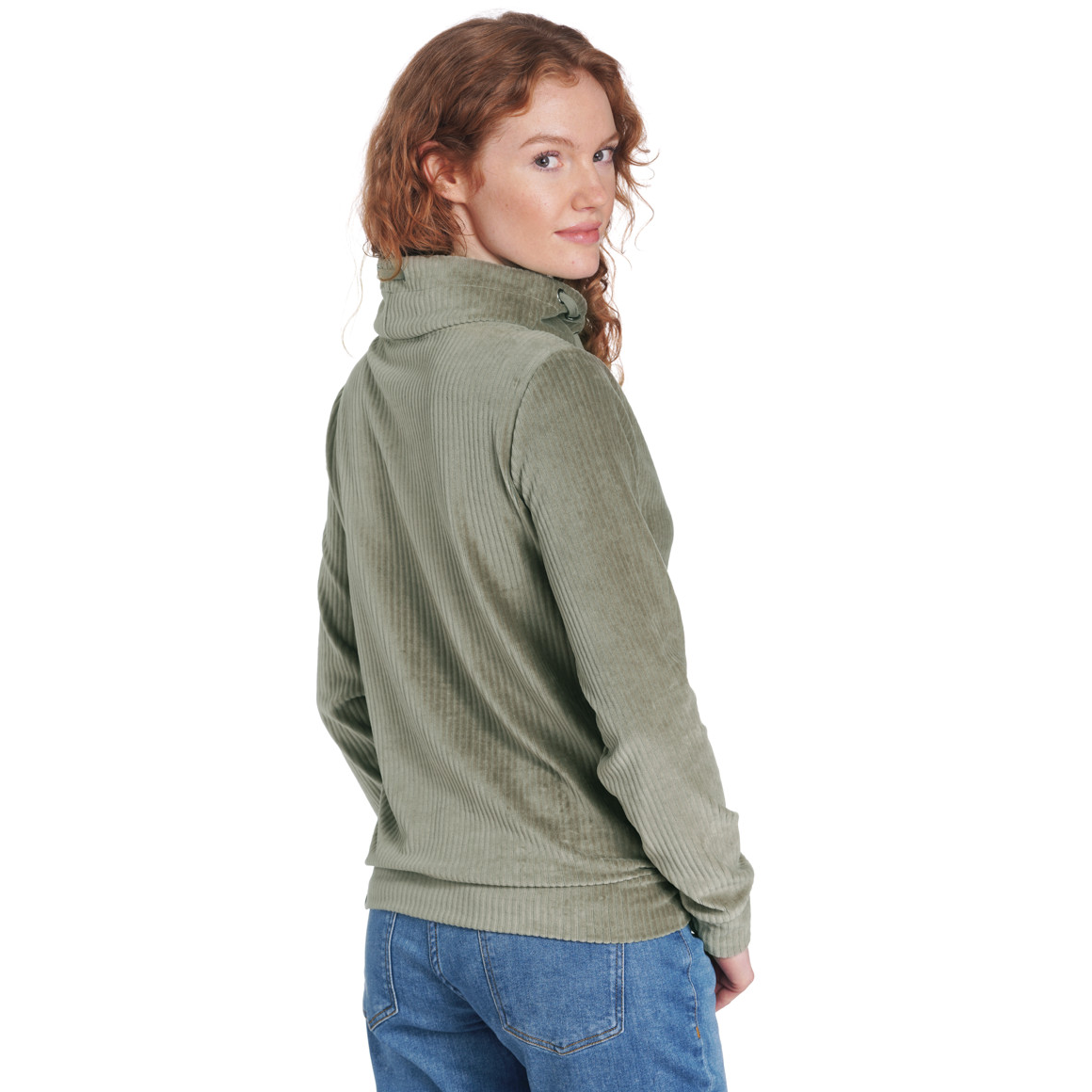 Damen Nicki-Langarmshirt mit Strukturstreifen