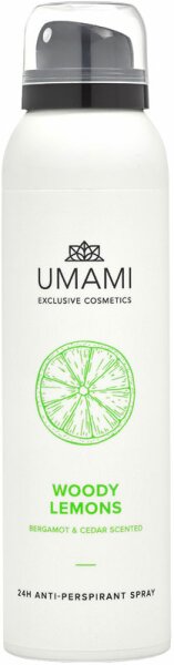 Umami Woody Lemons 24H Anti - Perspirant Spray Deodorant Spray