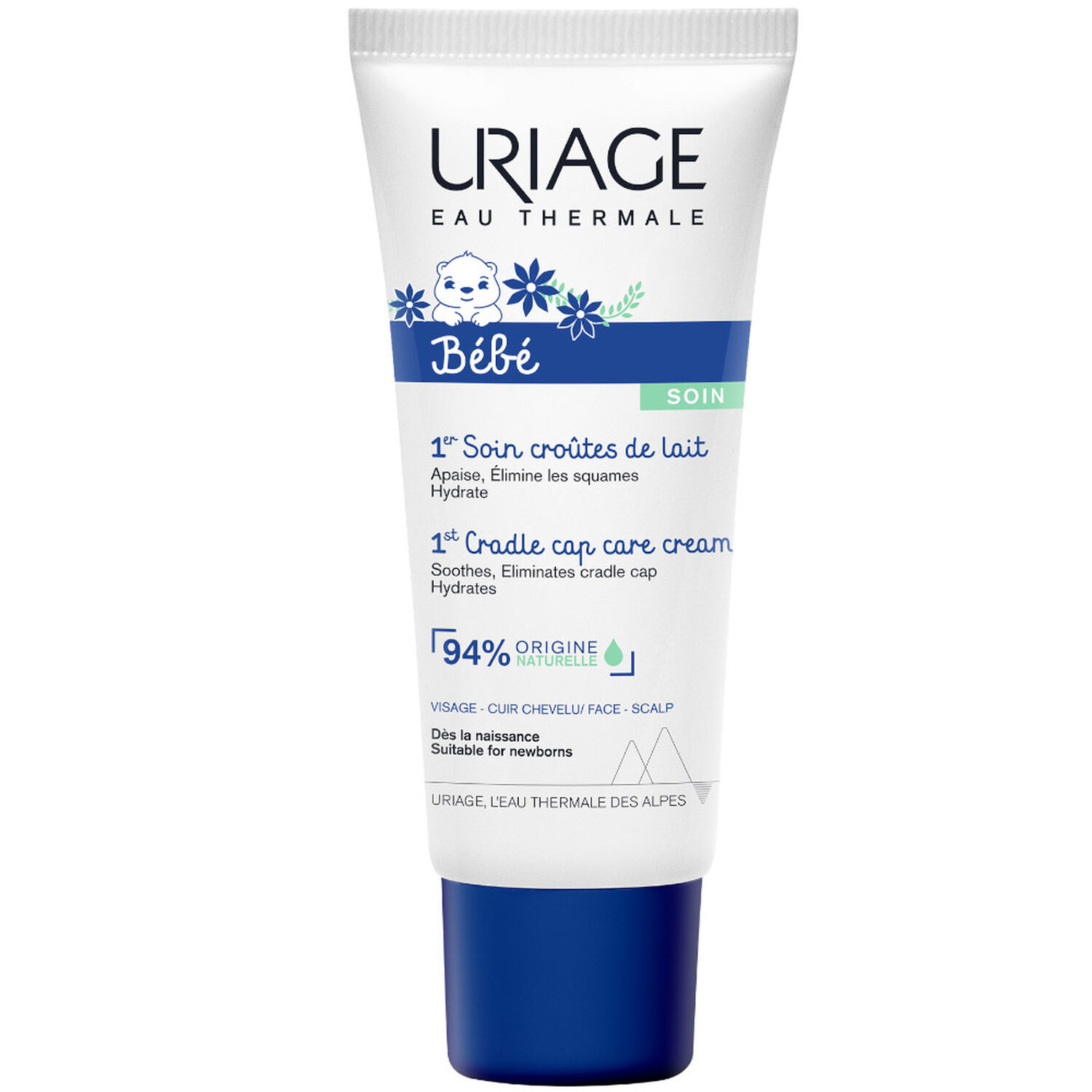 Uriage Bébé - 1er Soin Croûtes de Lait Apaise, Élimine Les Squames & Hydrate 40 ml