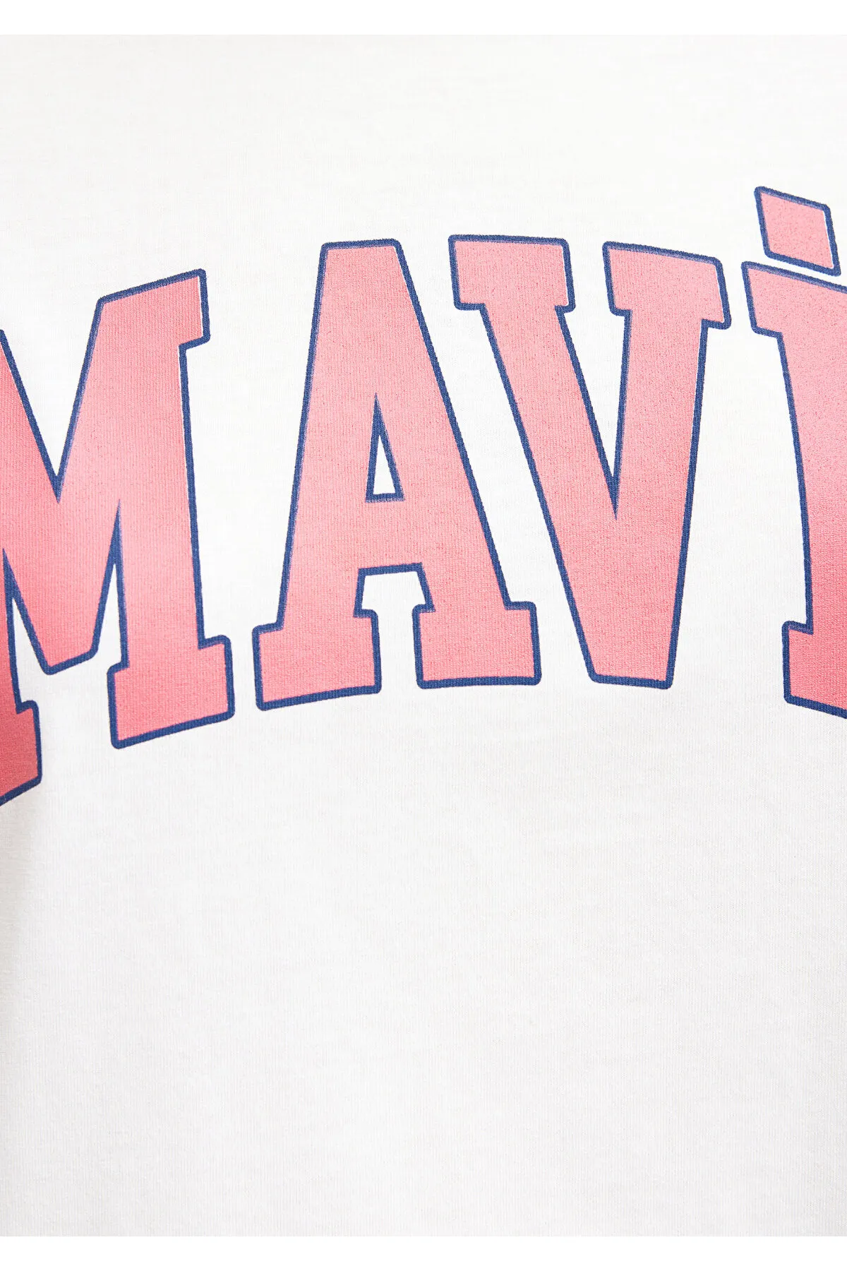 Mavi  Weißes T-Shirt mit Logo-Print, Übergröße/weiter Schnitt 1600843-80194