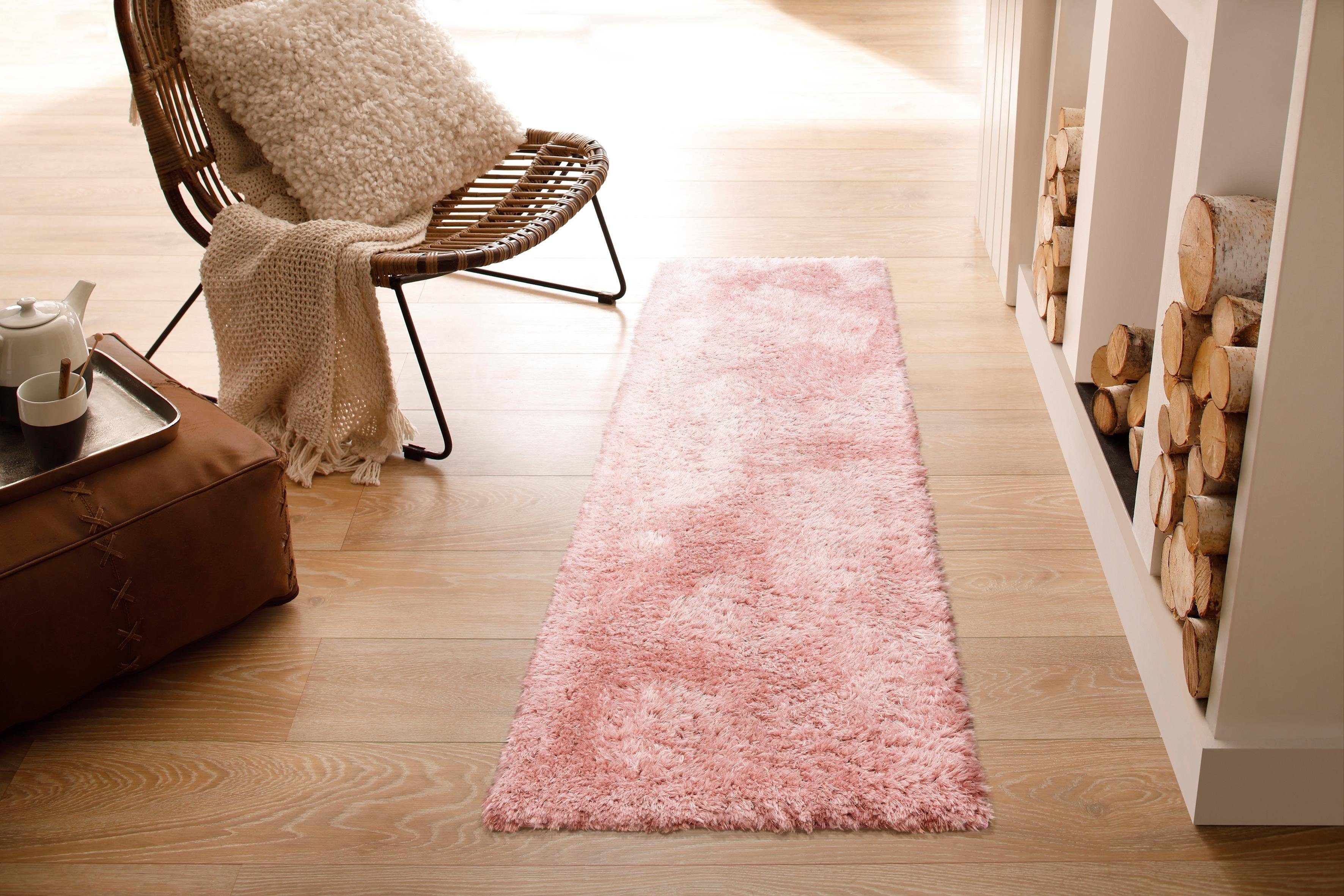 Hochflor-Läufer Boldo, my home, rechteckig, Höhe: 50 mm, besonders weich durch Mikrofaser, Shaggy Teppich