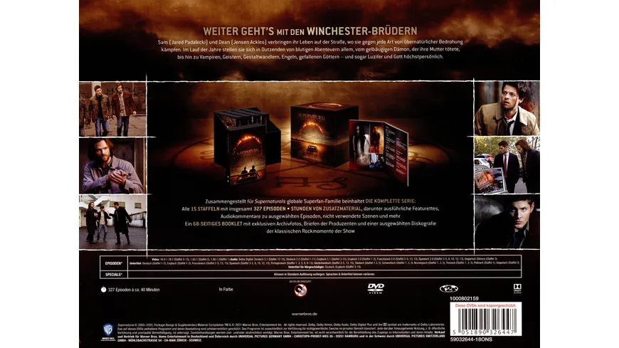 Supernatural: Die komplette Serie  [86 DVDs]