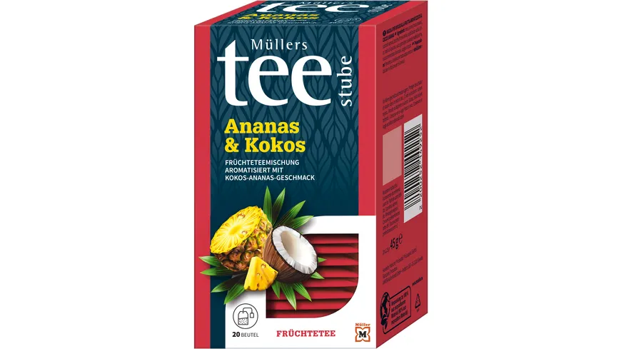 Müllers Teestube Früchtetee Beutel Kokos & Ananas 45 g