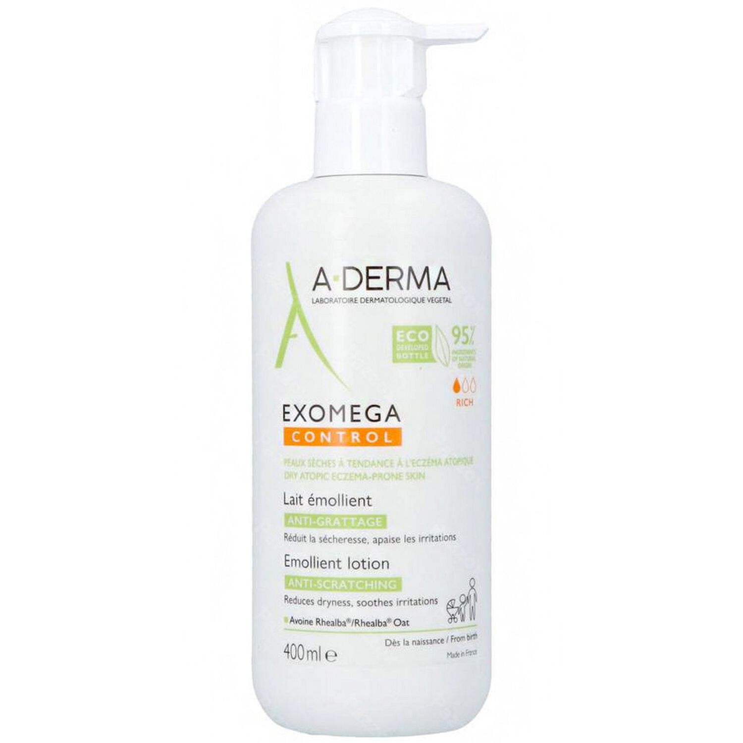 a-derma Exomega Control Lait Emollient Anti-Grattage 400 ml