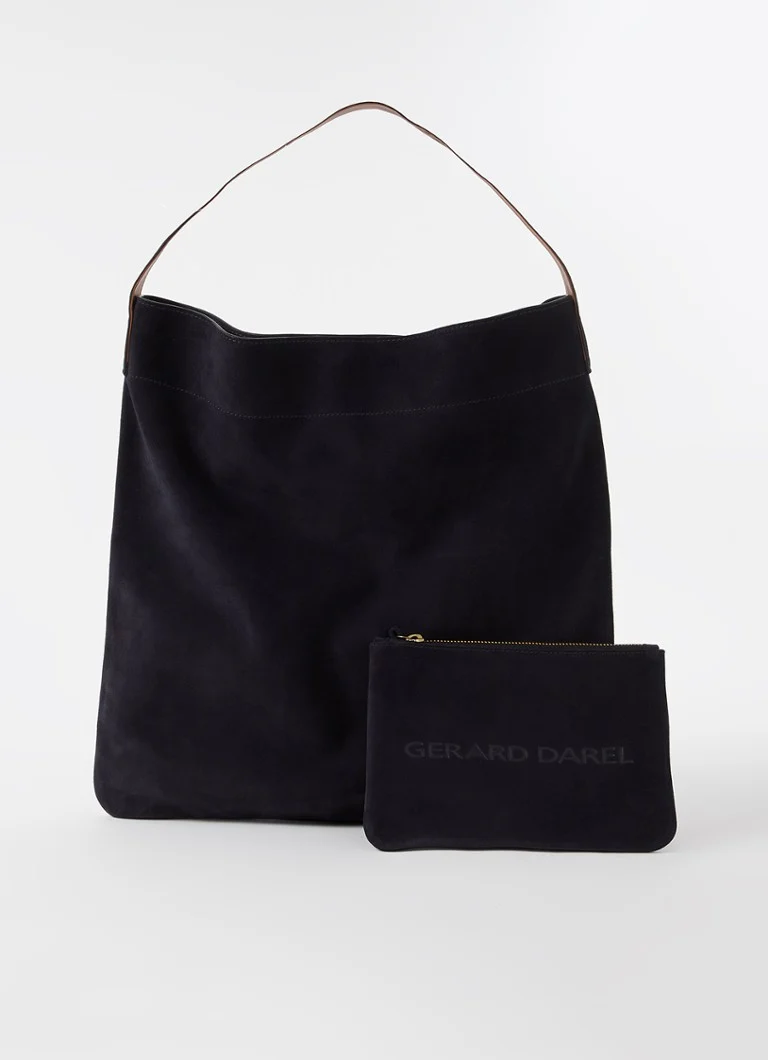 Gerard Darel suede lady shopper with removable pouch