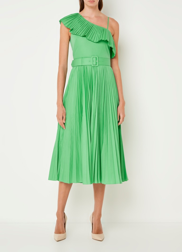 LKBennett Josephine midi dress with pleats and belt