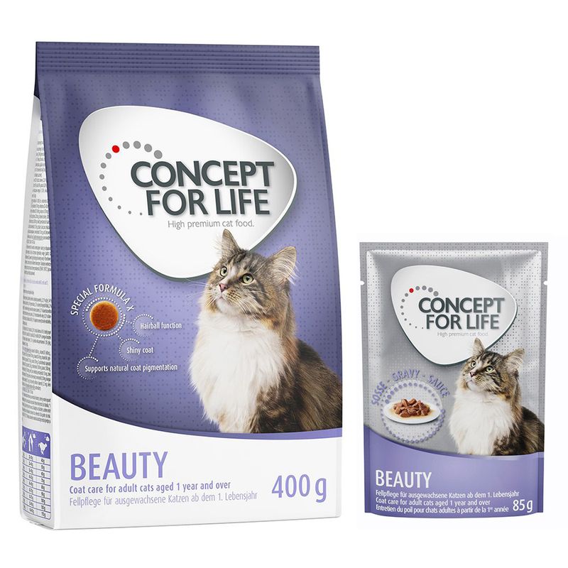 400 g Concept for Life Trockenfutter + 12 x 85 g Nassfutter in Soße zu TOP-Preisen