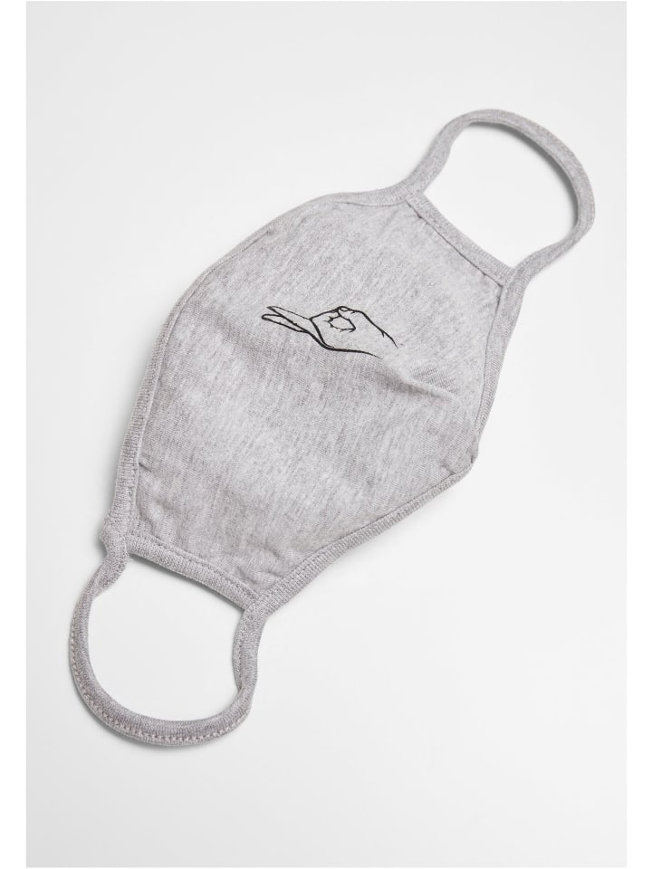 Mister Tee Mister Tee Gesichtsmasken in heather grey günstig kaufen onesize