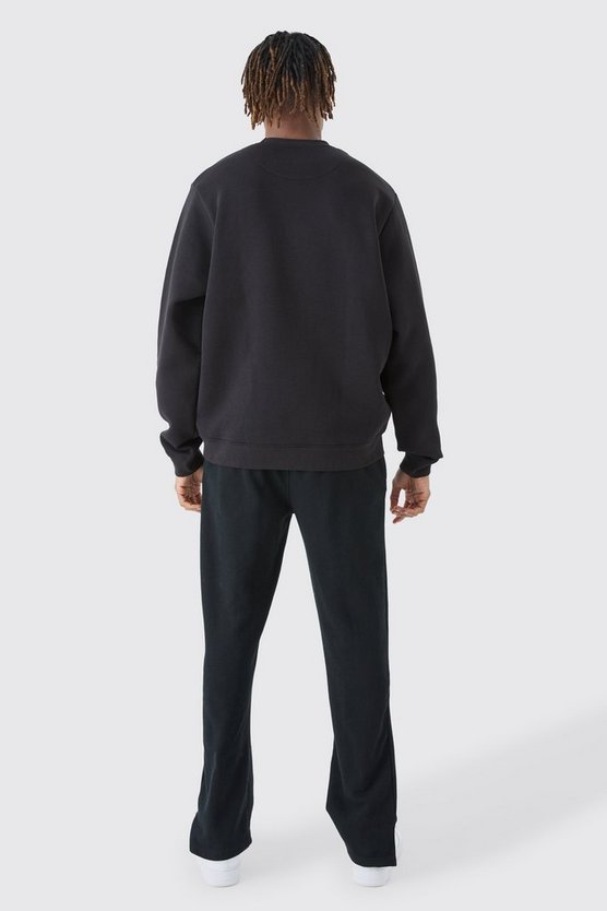 Tall schwarzes Man Dash Rundhals Sweatshirt