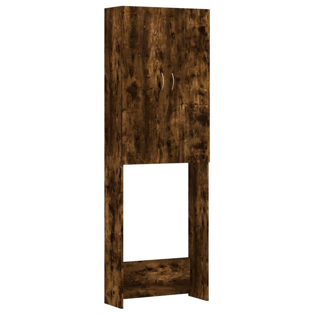 vidaXL Waschmaschinenumbauschrank Waschmaschinenschrank Räuchereiche 64x25,5x190 cm