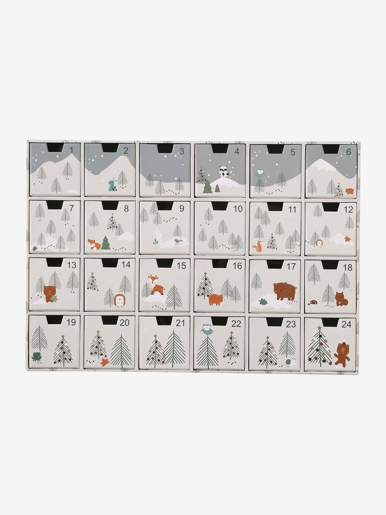 Calendrier de l'Avent avec jouets en bois FSC® véhicules