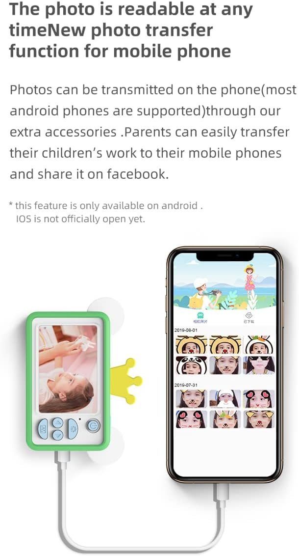 A Ade 1080P Digitalkamera Kinder mit 2 Zoll IPS Berührbarem Bildschirm Kinderkamera (32 MP, inkl. Geschenk für 3-12 Jahre Kinder, 4 Filter, 32GB TF-Karte)