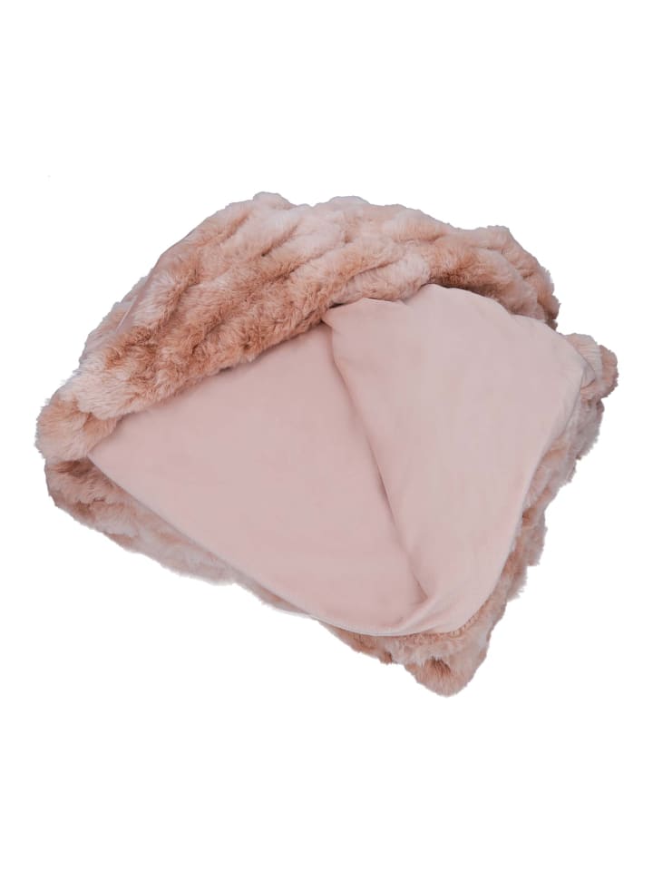 GMD Living Edle Wohndecke LUXURY in Farbe Pink (rosa) günstig kaufen 150 x 200 cm