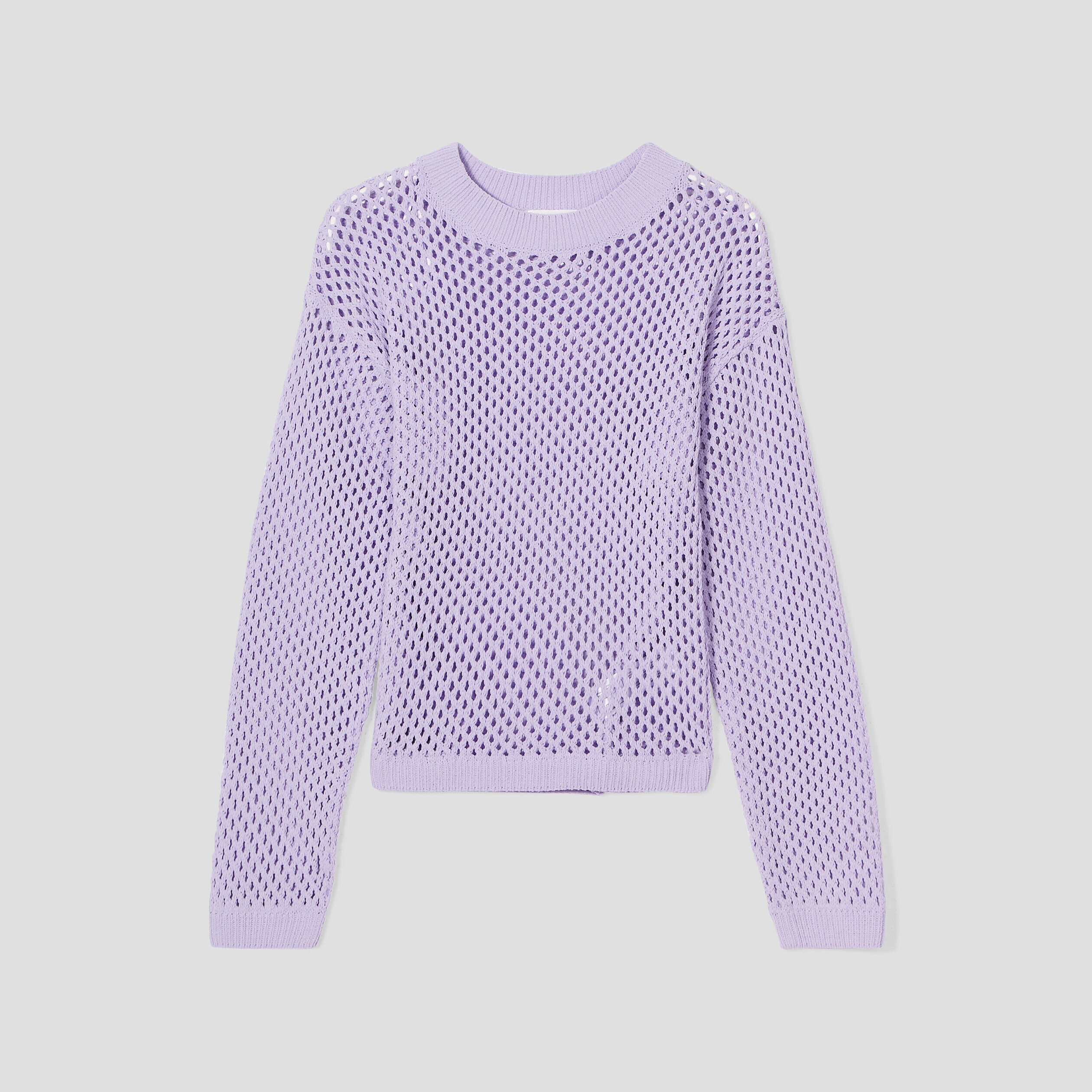 Pull ajouré col rond parme femme | Cache Cache