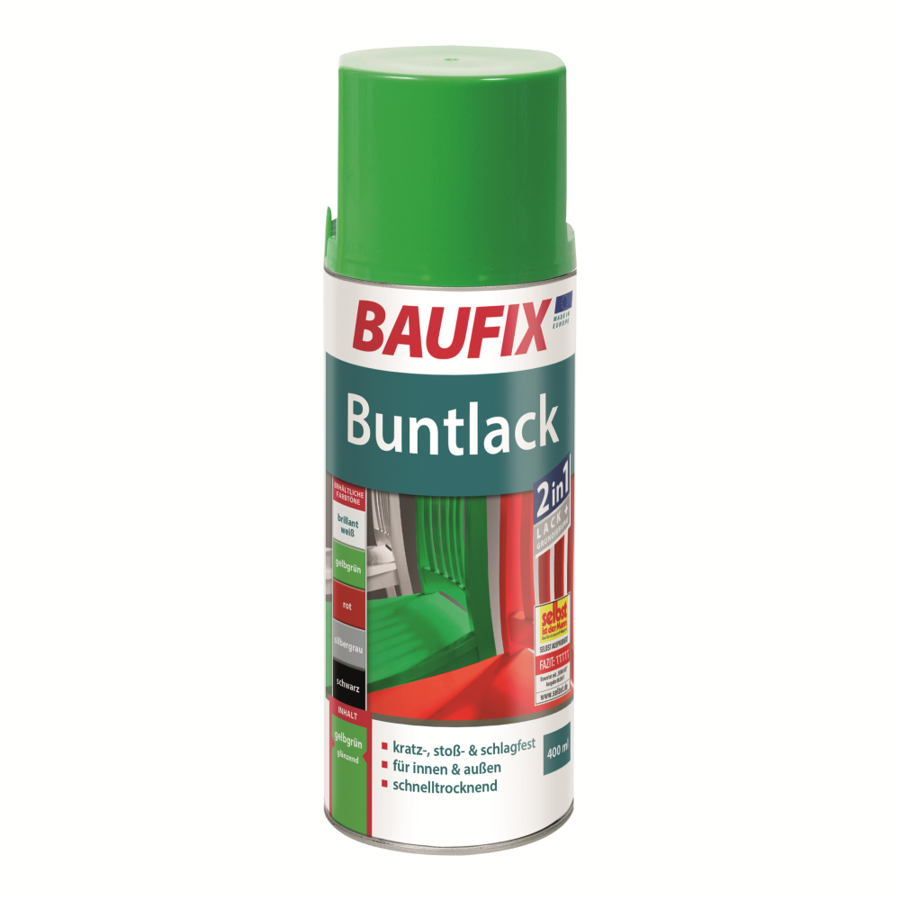 Baufix Buntlack 600ml gelb-grün