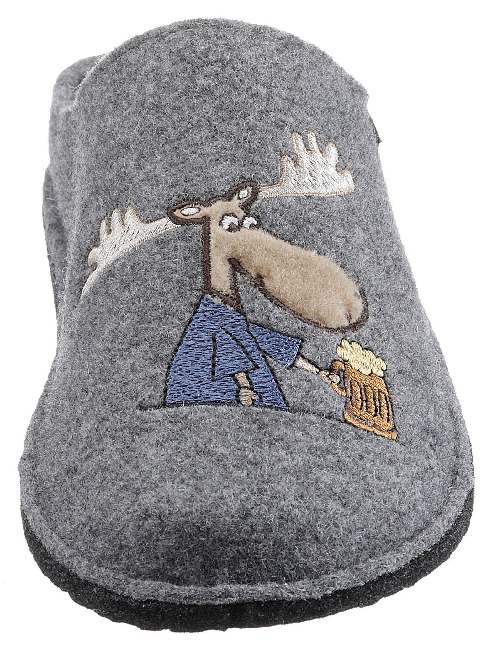 Tofee Pantoffel mit Rentier-Motiv