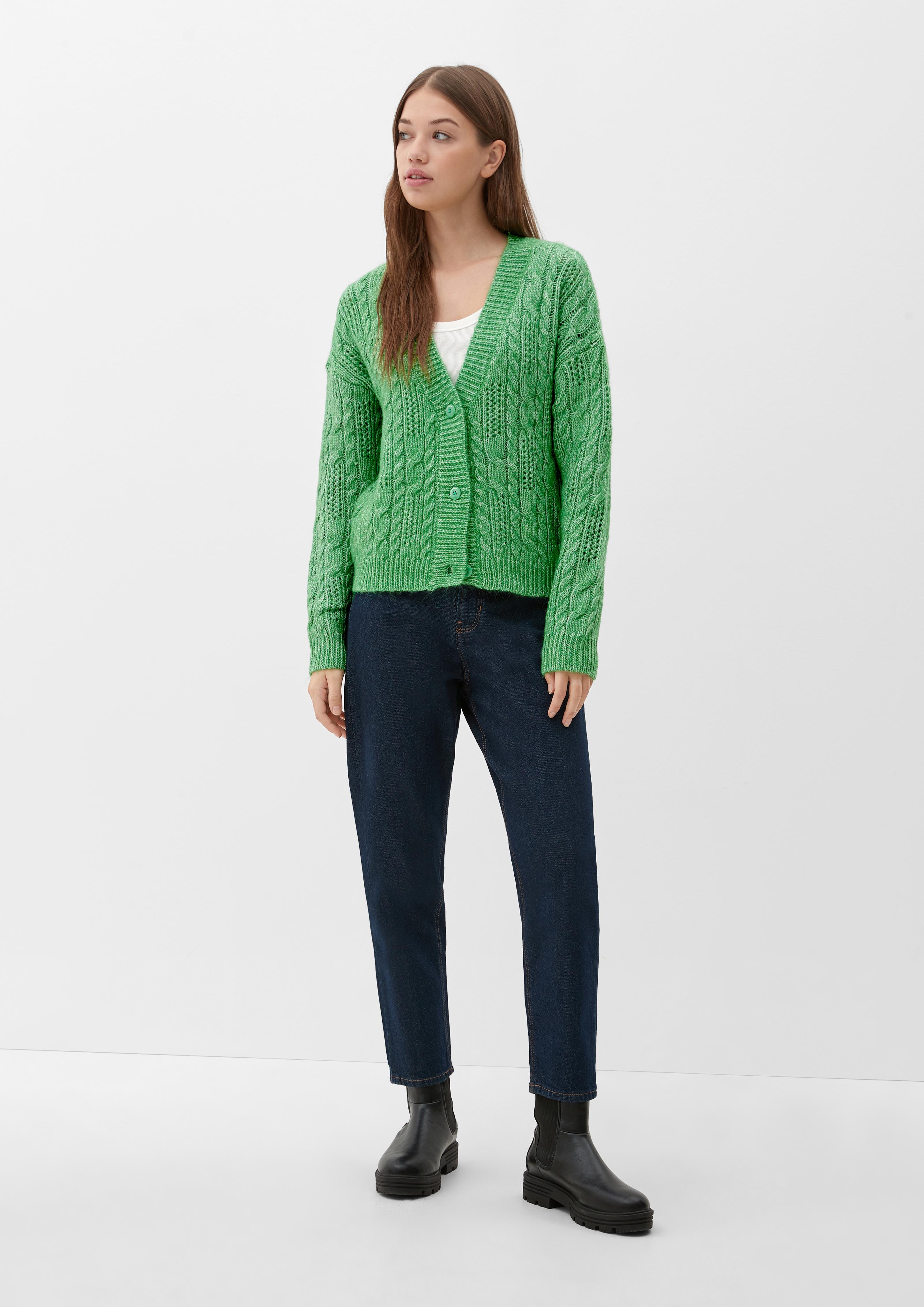 Strickjacke mit Ajourmuster  2119051-76W0