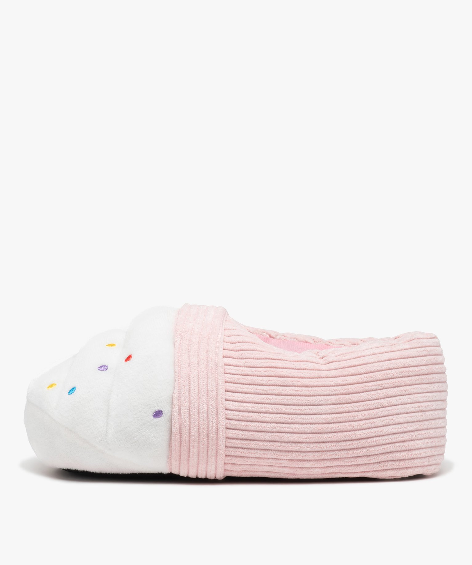 Chaussons femme volumineux en forme de glace multicolore | GEMO