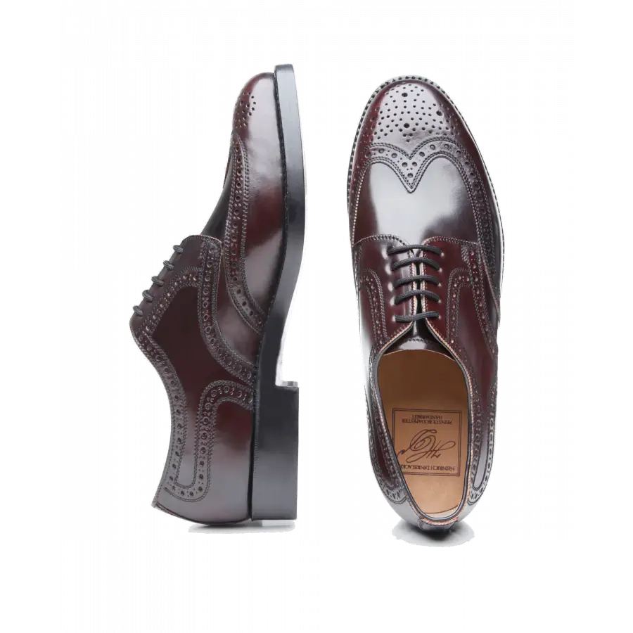 Heinrich Dinkelacker - Businessschuhe Derby LONDON FULL-BROGUE C Cordovan - rot